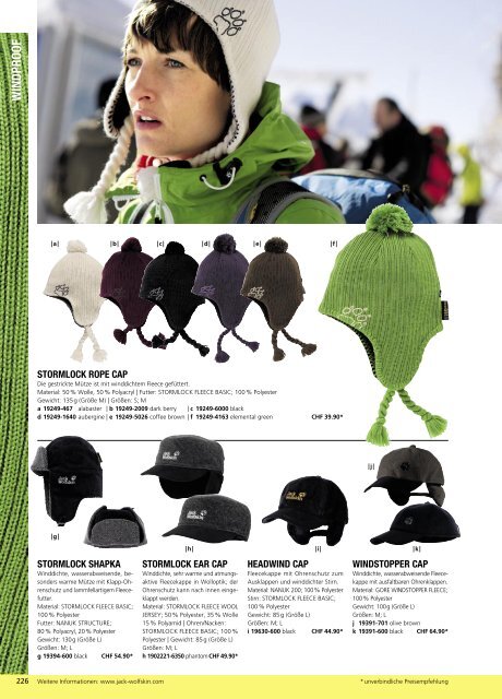 Jack Wolfskin Katalog Herbst Winter 2012 - CH