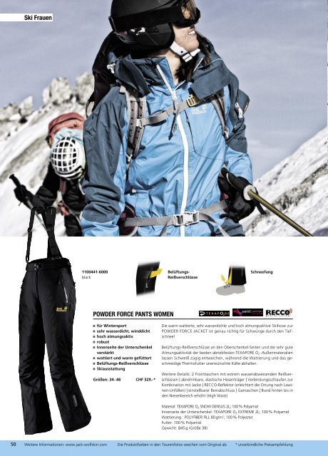 Jack Wolfskin Katalog Herbst Winter 2012 - CH