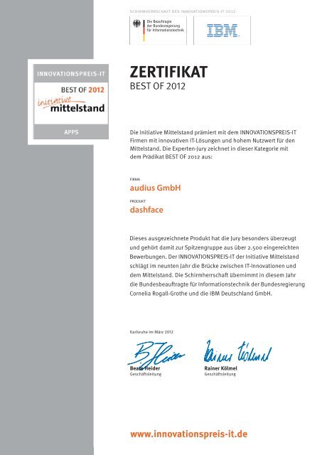 Zertifikat Initiative Mittelstand