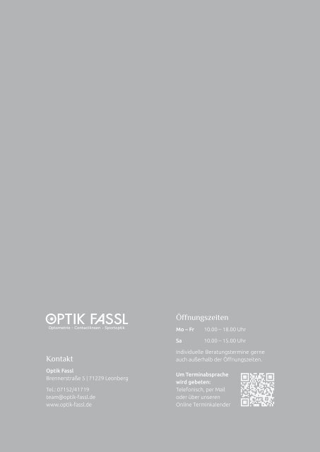 Sehenswert-Magazin Frühling/Sommer 2021 Optik Fassl