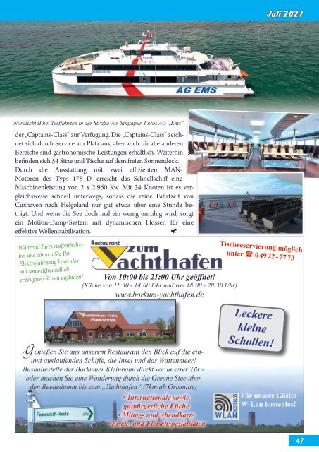 Juli 2021 Borkum-Aktuell - Das Inselmagazin