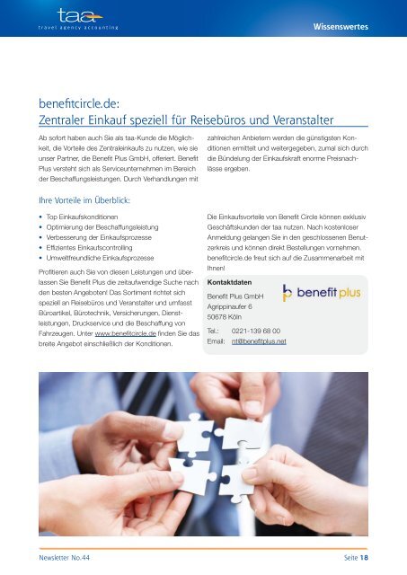 Newsletter No.44 als PDF - TAA Travel Agency Accounting GmbH