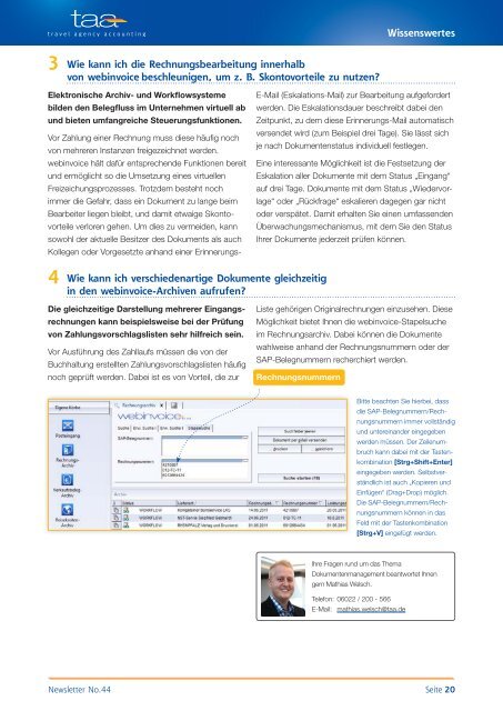 Newsletter No.44 als PDF - TAA Travel Agency Accounting GmbH