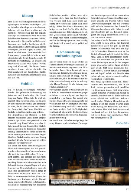 Die Wirtschaft Köln - Ausgabe 02 / 2021