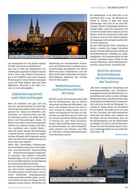 Die Wirtschaft Köln - Ausgabe 02 / 2021