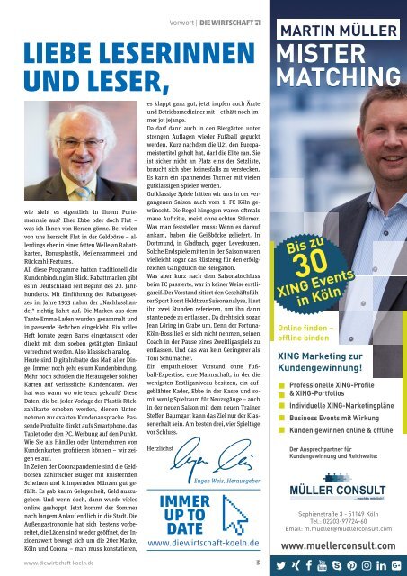 Die Wirtschaft Köln - Ausgabe 04 / 2021