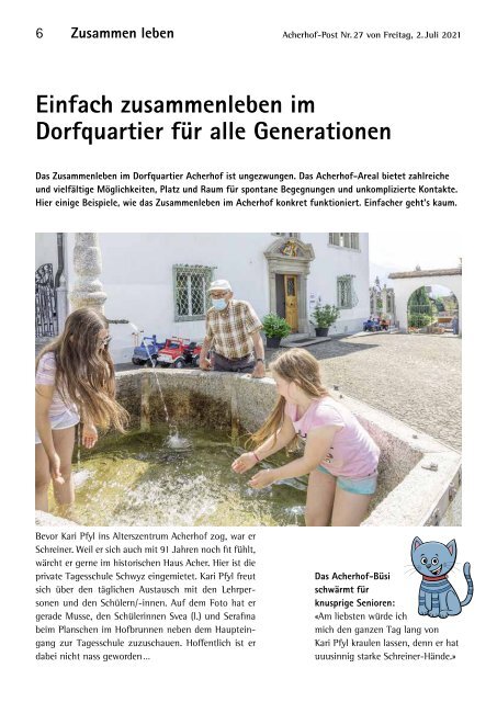 Acherhof-Post Nr. 27 | 2. Juli 2021