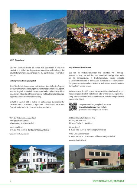 WIFI Oberland Kursprogramm