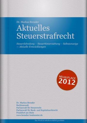 eBook Aktuelles Steuerstrafrecht - Brender & Hülsmeier