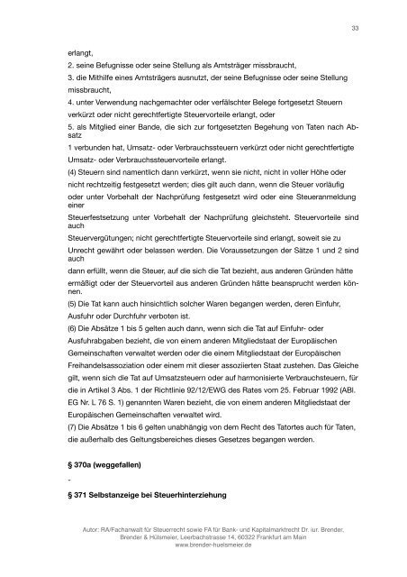 eBook Aktuelles Steuerstrafrecht - Brender & Hülsmeier