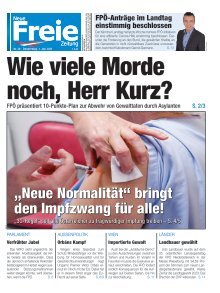 Wie viele Morde noch, Herr Kurz?