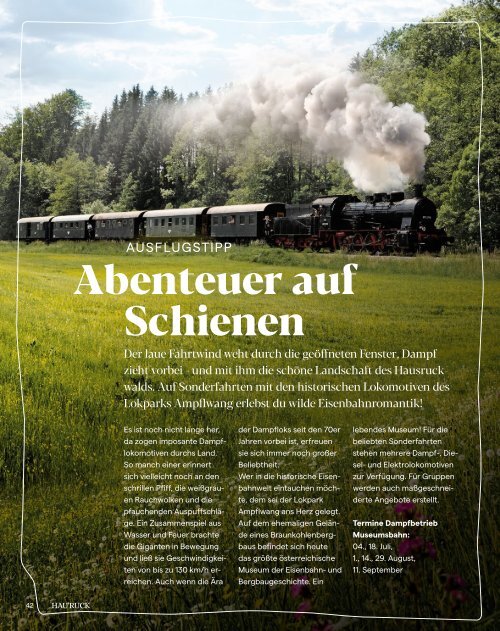 HAU'RUCK - Das neue Hausruckwald-Magazin / Sommer 2021