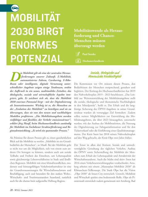WOLL Magazin 2021.2 Sommer I Brilon, Marsberg, Willingen, Diemelsee