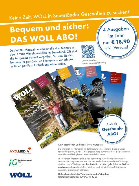 WOLL Magazin 2021.2 Sommer I Warstein, Möhnesee, Rüthen