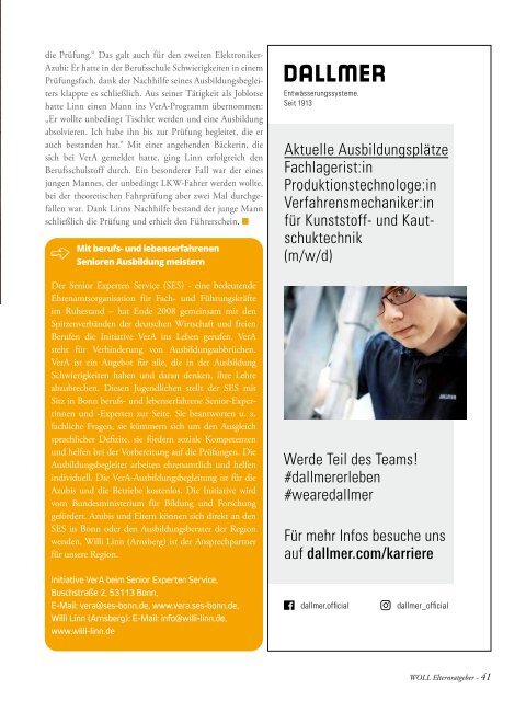 WOLL Magazin Elternratgeber Ausbildung + Karriere am Hellweg 2021/2022