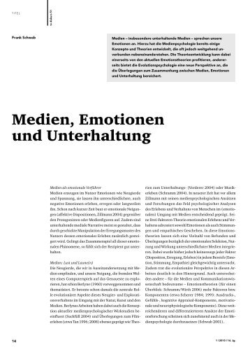 Medien, Emotionen und Unterhaltung - FSF