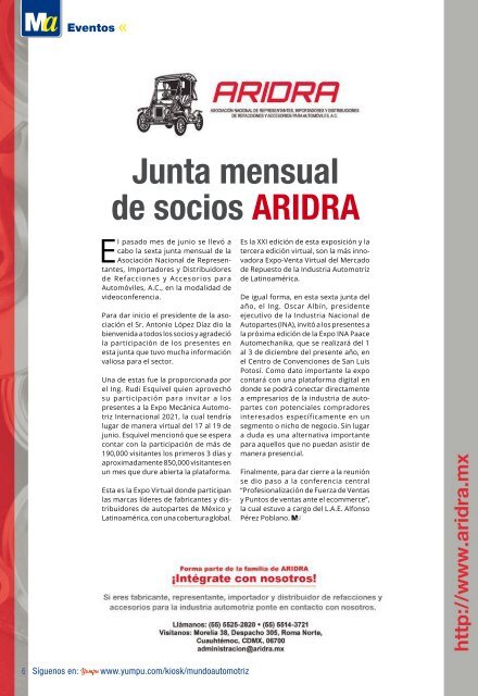 Mundo Automotriz No 304 Julio 2021