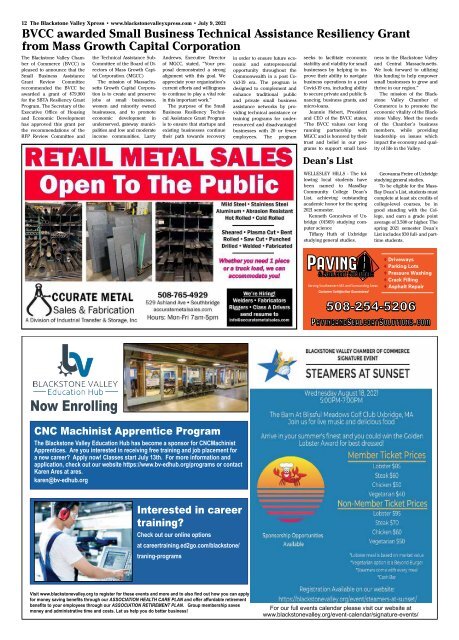 Blackstone Valley Xpress July 9 Issue