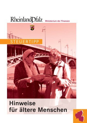 Steuertipp Hinweise für ältere Menschen - Menschen pflegen