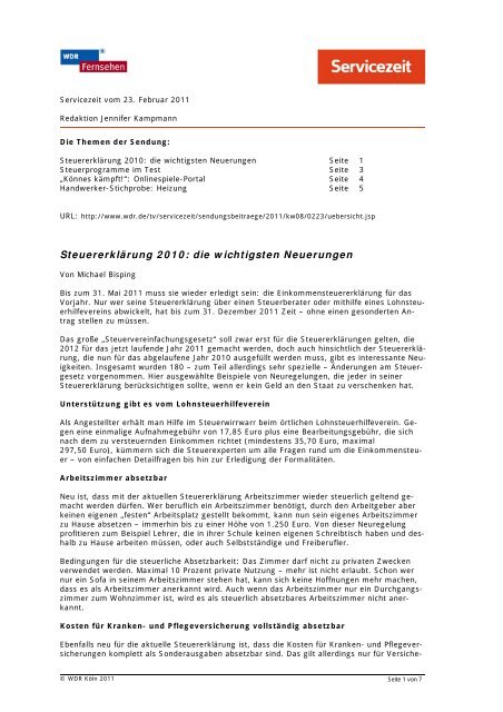Test Wdr De