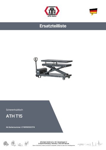 ATH-Heinl ERSATZTEILBUCH SPARE PARTS BOOK ATH-T15