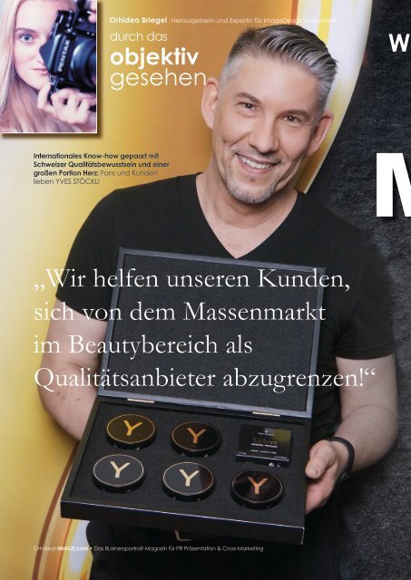 Yves Stöckli Unternehmer des Monats YVES STÖCKLI MakeUp - Orhideal Titelstory November 2021