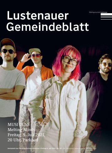 Lustenauer Gemeindeblatt Nr. 27 | Freitag 9. Juli 2021