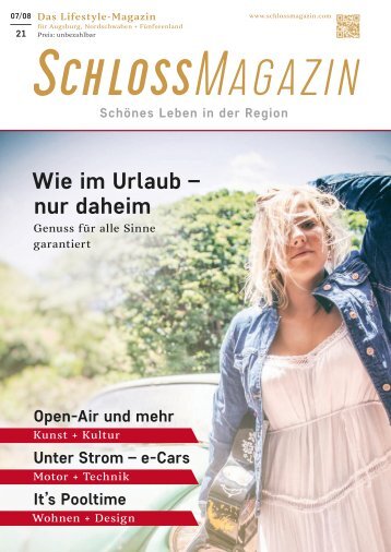 SchlossMagazin Augsburg Nordschwaben + Fünfseenland Juli-August 2021