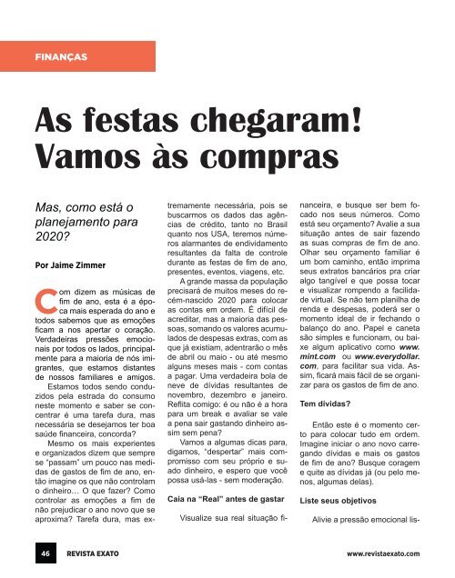 Revista EXATO - Edição 8 - Dezembro 2019