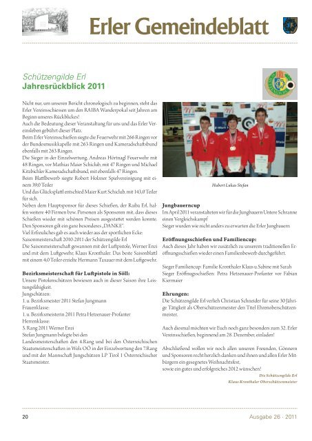 Erler Gemeindeblatt - Erl - Land Tirol