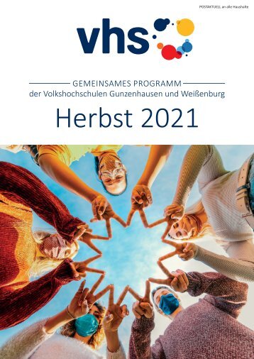 Programmheft vhs Gunzenhausen und Weißenburg – Herbst 2021