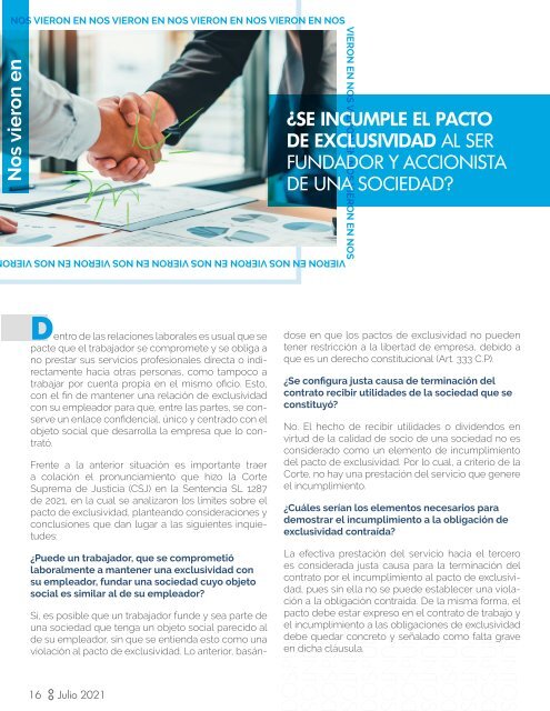 Dos:Puntos - Informativo Laboral Godoy Córdoba - Julio 2021
