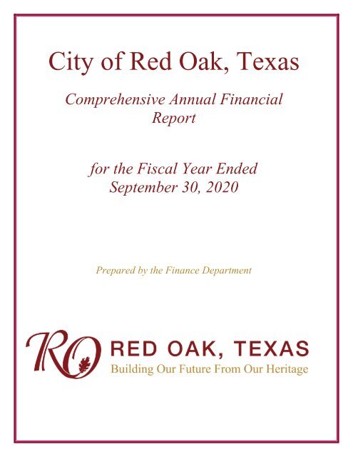 Comprehensive Annual Financial Report 2020