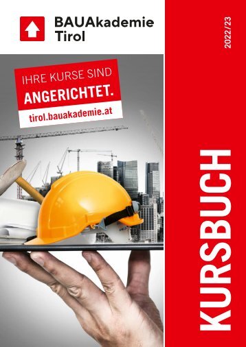 Bauakademie Tirol Kursprogramm 2022/23