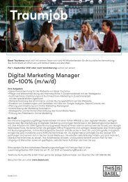 Digital Marketing Manager 80-100% (m/w/d)