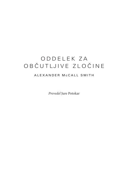 Oddelek za občutljive zločine - prelistaj