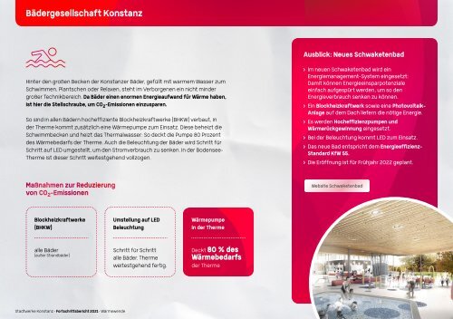 Fortschrittsbericht der Stadtwerke Konstanz GmbH 2021