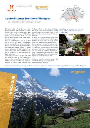 Tourentipp 08.2021 – Lauterbrunner Breithorn Westgrat