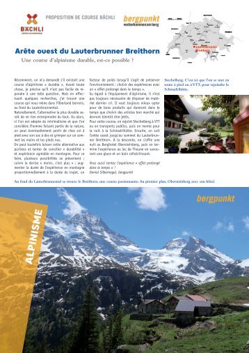 Proposition de Course 08.2021 – Arête ouest du Lauterbrunner Breithorn