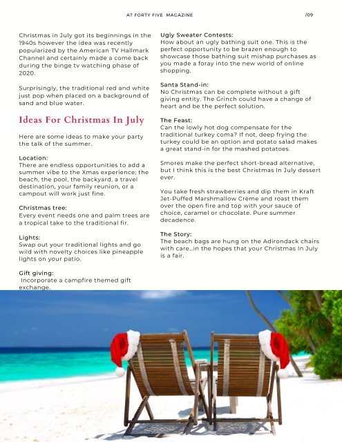 Christmas In July: New Family Celebrations AT FORTY FIVE Magazine Issue 2101 02