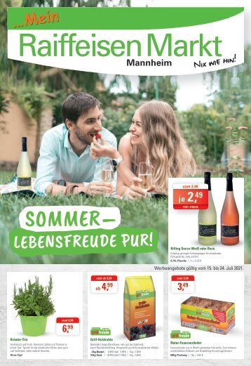 Raiffeisen Mannheim Prospekt Sommer  KW28 15 Juli 2021