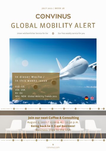 CONVINUS Global Mobility Alert Week 28
