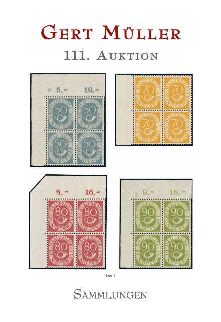 111. Auktion - Sammlungen
