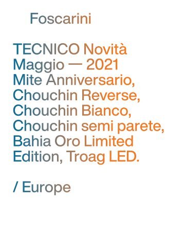 FOSCARINI_Pricelist_Tecnico-News-Europe_2021_EN