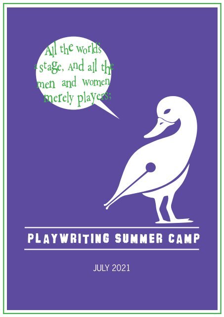 Playwriting Summer Camp 2021