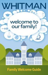 Whitman College Family Welcome Guide 2021