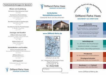 Info-Flyer - Stiftland Reha Haas