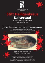 Stift Heiligenkreuz Kaisersaal Samstag, 22. September 2007