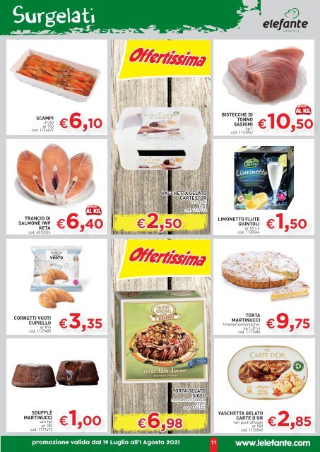 Volantino Elefante Cash&Carry dal 19 Luglio al 1° Agosto