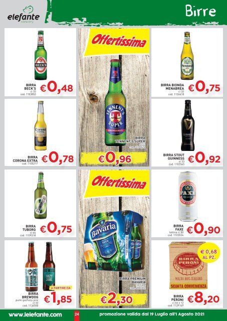 Volantino Elefante Cash&Carry dal 19 Luglio al 1° Agosto